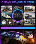 Wireless Switch Panel 12V 8 Gang With Remote Control for off-road vehicles, boats, and RVs displayed with various applications.