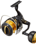 Gold and black Stella SW 6000XG Spinning Reel with saltwater ready beast mode, 13 bearings, 1 roller, gear ratio 6.2 to 1.