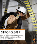 Worker using Flame Resistant Arc Flash Glove With Neoprene Palm For Superior Grip And Dexterity, Level 2 ATPV 11 Cal/cm2, S13FRNE
