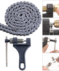 420 Standard Roller Chain With Breaker Kit for 110cc 125cc Dirt Pit Bikes, ATVs, and Scooters, includes chain and breaker tool.