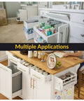 Heavy Duty Ball Bearing Side Mount Drawer Slides With White Finish, organized storage in kitchen and bathroom cabinets