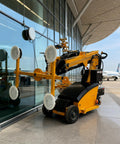 Heavy Duty Industrial Vacuum Suction Lifter Cart For Granite And Marble Slab Transport With Rock Solid Vertical Mount and Dead Easy Horizontal Carry For Crews On The Clock near glass installation at airport.