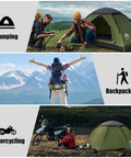 Ultralight 1-2 Person Backpacking Tent Waterproof Easy Setup Single Layer 2.2m X 1.2m in camping and outdoor settings