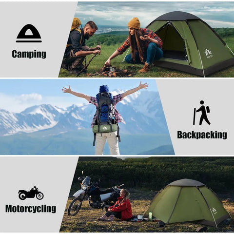 Ultralight 1-2 Person Backpacking Tent Waterproof Easy Setup Single Layer 2.2m X 1.2m in camping and outdoor settings