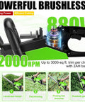 Cordless 21V Hedge Trimmer With Battery And Charger Included 20 Inch Dual Action Steel Blade 12000 RPM Lightweight Handheld Yard Tool