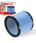 Heavy Duty Cartridge Filter For 5 To 16 Gallon Wet Dry Vacuums Compatible With 90304 90344 shown with packaging