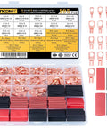 Copper Wire Lugs And Battery Cable Ends Kit With Heat Shrink Tubing AWG 2 To 12 195Pcs Lugs Plus 85Pcs Battery Terminals