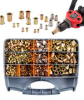 Rivet Nut Master Kit With 860 Piece Assortment And 13 Inch Gun Kit, M3 Through M12 Steel Rivet Nuts in heavy duty case