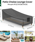 Durable Outdoor Chaise Lounge Cover For Patio Furniture Waterproof And UV Resistant Built To Last With Air Vents All Weather Protection 2 Pack
