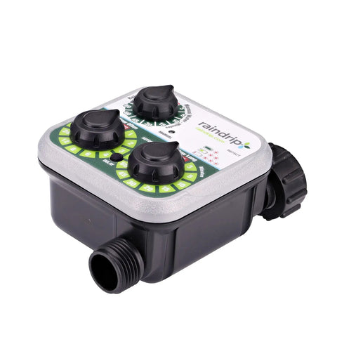 Analog Three Dial Sprinkler Timer With Rain Delay For Drip Irrigation Garden And Self Watering Systems Works From Outdoor Faucet Or Hose Bibb