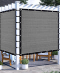 Outdoor Shade Cloth 7x13 Feet With Grommets, 90 Percent UV Block Privacy Screen blocking sun on patio pergola