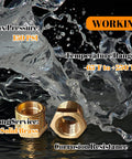 2-pc brass hex reducer adapters, 3/4 inch male to 1/2 inch female NPT, solid brass pipe fittings