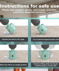 CATITO 13-piece diamond hole saw tile drill bit kit; mint green tool head shown with four safe-use steps on tile.