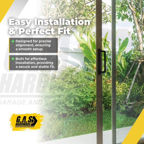 10 Inch Sliding Door Interior Handle with Thumb Latch Lever and Screws, Easy Drop In Replacement Patio Door Handle in garden view