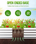 Galvanized Raised Garden Bed Kit 4 By 2 By 1 Foot Big Ol Bottomless Metal Planter Box For Outdoor Gardening with open base
