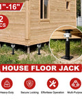 Built Tough House Floor Jack With Zero Hassle Leveling For Basements And Crawl Space Rock Solid 11 Ton Steel Screw Post 11 To 16 Inch adjustable height under house.