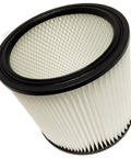 Replacement Vacuum Filter For Wet Dry Vacs 90304, heavy duty filtration with durable spun polyester media, black rim design.