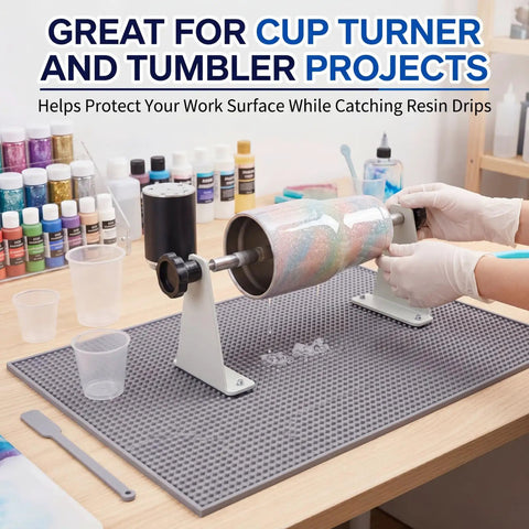 Heavy Duty Silicone Craft Mat And Resin Collector Pad With Legit Extra Large Workspace For Epoxy Pouring Jewelry Making Electronics Repair Plus Solid Project Organizing
