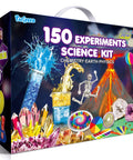 150 Experiments Science Kit For Kids Hands On Chemistry And Physics Lab Set With Volcano Eruptions, Geodes, Bubble Rockets And Water Reactions box