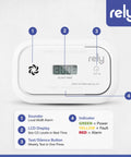6000 Carbon Monoxide Detector With Digital Display Battery Operated CO Alarm Wall Mount Or Tabletop 1 Pack Must Have For Real Time CO Monitoring And Peace Of Mind In Any Room