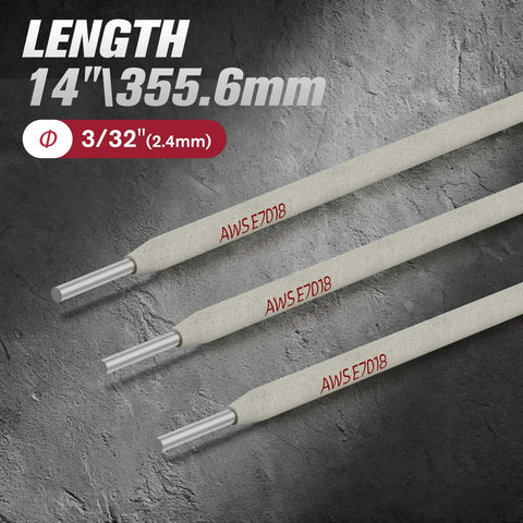 E7018 All Position Welding Rods Three Thirty Second Inch 10 Lb Low Hydrogen Carbon Steel Electrodes displayed on a textured surface