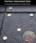 Pro Grade 15 Degree Coil Roofing Nails 1 1 2 Inch 720 Piece Box Wire Collated Full Round Head Smooth Shank on black asphalt roof
