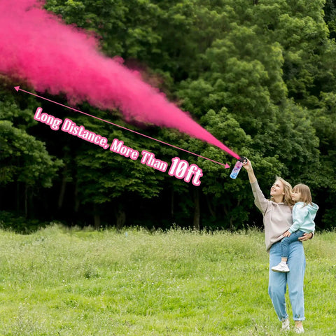 Totally Legit Gender Reveal Fire Extinguisher 2 Pack Smoke Bombs For Baby Shower Party Decor Sprays Over 10 Feet Long Distance Lasts More Than 6 Seconds Goes Off With A Super Bang For Boy Or Girl Parties
