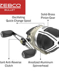 Bullet Mg Spincast Fishing Reel 30 Size Ultra Lightweight Magnesium Body With Fast Cast Action components diagram