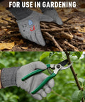 Cut Resistant Work Gloves Set, ANSI Level 5 Protection With PU Coating And Steel Reinforcement, Touchscreen Compatible, 12 Pairs used for gardening tasks