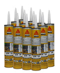 Heavy Duty Gray Polyurethane Self Leveling Crack Sealant Delivers A No Nonsense Seal That Flows Smoothly Into Driveway Joints And Concrete Cracks With Beast Mode Elasticity Protecting Decks And Patios Year Round Ten Point One Ounce Pack Of 12, displayed in a pack of twelve tubes.