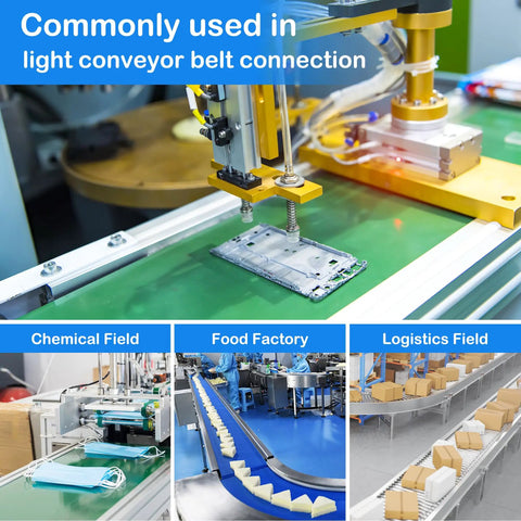 12 Inch Belt Lacing Fastener For Conveyor Belts Stainless Steel Spike Fastener Light Duty Splice Kit Fits Belts Equipment Use