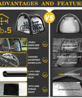 Comparison of outdoor bike storage shed tent with 210D Oxford fabric PU4000 waterproof coating and a single-door tent, highlighting features.