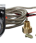 Front view of Bosch SP0F000045 Style Line 2-inch mechanical water/oil temperature gauge with white dial and chrome bezel.
