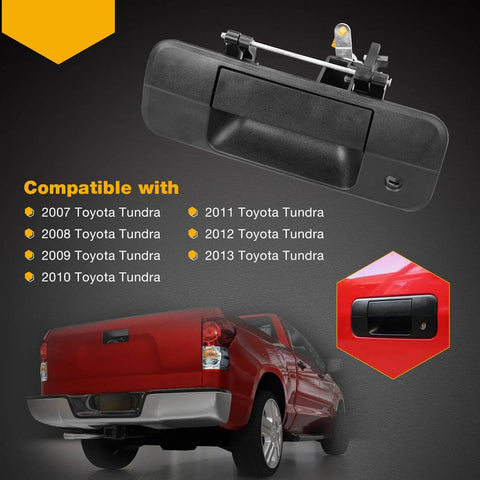 Tailgate Handle Liftgate Latch With Keyhole For 2007 To 2013 Toyota Tundra Replacement Parts 69090 0C040 690900C040 81213