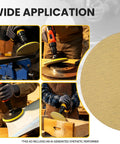 Various applications of Heavy Duty 6 Inch Hook And Loop Sanding Discs Set Of 30 With Premium Aluminum Oxide Paper in woodworking.