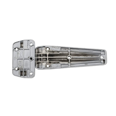 Heavy Duty Double Knuckle Truck Body Hinge With Ribbed Support Base Non Rising Right Hand Fit precision drilled mounts view from above.