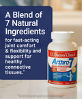 Joint Support That Feels Legit With Turmeric MSM Collagen And Bromelain For Better Flexibility Mobility And Strong Cartilage Clinically Proven 60 Capsules 15 Or 30 Day Supply supplement bottle on table.