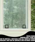30 Piece Tough As Nails Black Plastic Window Screen Pull Tabs For Universal Spline Channel Repair Zero Headache Screen Frame Replacement Kit With Slick Grip And Breezy Homeowner Repair Solution attached to window screen.