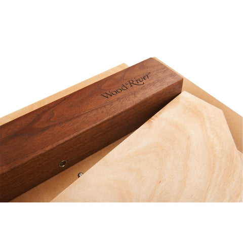 Pro Grade Shooting Board Jig For Hand Planes Delivers Dead Nuts Accuracy With A Swap Easy Ninety And Forty Five Degree Base wood handle and ply surface
