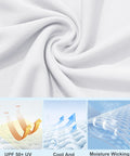 Close-up of fabric texture for Women's Long Sleeve Rash Guard Shirt With UV 50 Plus Protection, highlighting moisture wicking.
