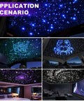 Starlight Fiber Optic Headliner Kit For Cars With Twinkle And Lit Sound Activated RGBW Lighting application scenarios in cars and rooms