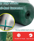Beefed Up Hardware Cloth One Half Inch Mesh 48 Inch Wide 100 Foot Long Vinyl PVC Coated Welded Wire Mesh for outdoor use.
