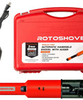 Electric 22 Inch Auto Shutoff Shovel Handheld 12V Li Ion Battery Powered Digging Tool Red And Black with Charger and Case
