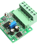 Frequency To Voltage Converter Module For PLCs And Inverters With 0 Hz To 10 kHz Range, DIY friendly board with capacitors and connectors.