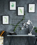 28 Inch Swing Arm Architect Desk Lamp Matte White With Rotary Switch On Shade near framed art and typewriter on desk