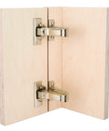 Clip Top 110 Degree Face Frame Inset Hinges With Blumotion Soft Close For Cabinets Set Of 2 installed on wood panel
