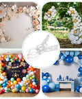 Go-To 10 Pack Large Balloon Arch Clips 3.5 Inch Transparent Spring Clamps for Balloon Arches Backdrops Crafts Heavy Duty Holders