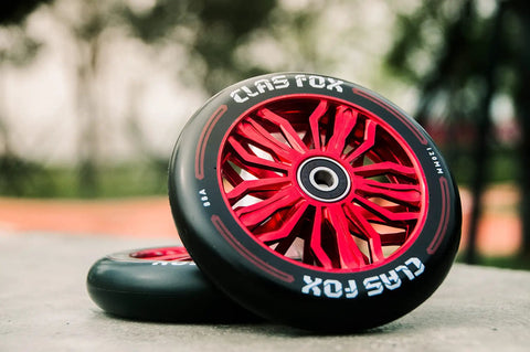 Real Heavy Duty Pro Scooter Wheels With Abec 9 Bearings 120 X 24 MM Forged Aluminum Core 88A Polyurethane Sick Grip Shredder Approved Street Rides No Cap