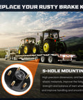 Trailer idler hub kit, 5x4.5 for 3500 lb axle; set of 2 with bearings and seals; close-up hub with five studs.