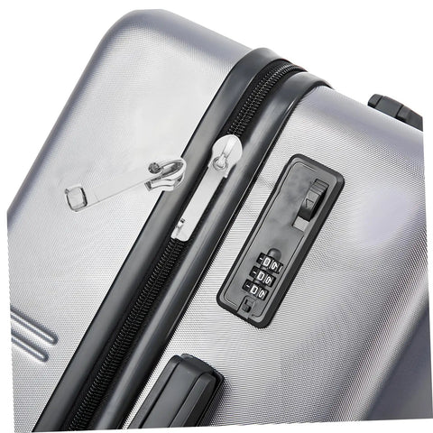 Close-up of a suitcase with a newly installed zipper from the 4 Pack Zipper Repair Kit For Luggage And Gear, Universal Zipper Pull Replacements.